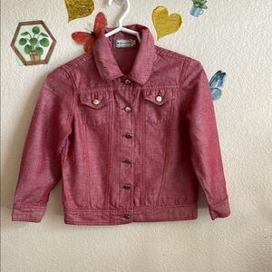 Classic Pink Denim Jean Jacket